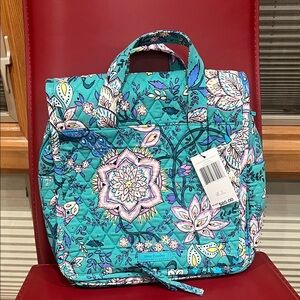 Vera Bradley Teal and Pink Floral Quilted Bag